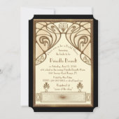 Bridal Shower-uitnodiging, geweldige Gatsby ivoor  Kaart (Voorkant)