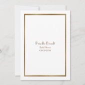 Bridal Shower-uitnodiging, geweldige Gatsby White  Kaart (Achterkant)