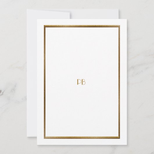 Bridal Shower-uitnodiging, geweldige Gatsby, wit, Kaart (Achterkant)