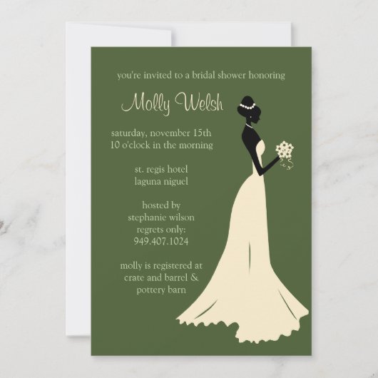Bridal Shower-uitnodiging Kaart (Voorkant)