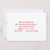 Bridal Shower-uitnodiging Kaart (Achterkant)