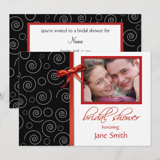 Bridal Shower-uitnodiging Kaart (Voorkant / Achterkant)