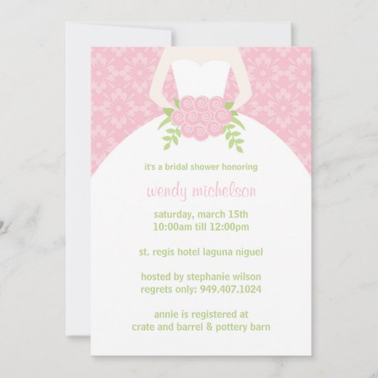 Bridal Shower-uitnodiging Kaart (Voorkant)