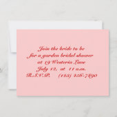 Bridal Shower-uitnodiging Kaart (Achterkant)