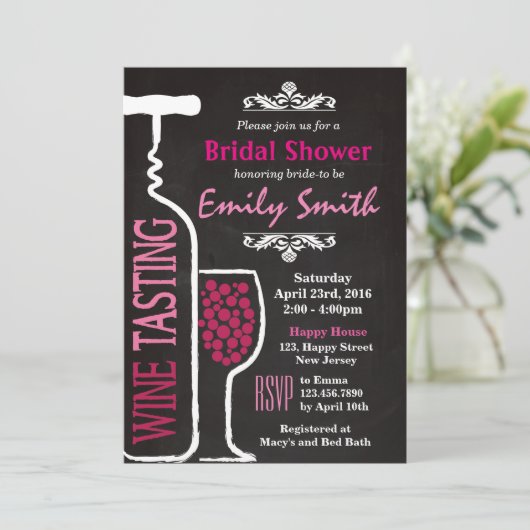 Bridal Shower-uitnodiging Kaart (Staand voorkant)