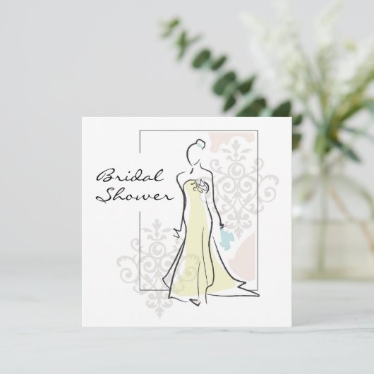 Bridal Shower-uitnodiging Kaart (Staand voorkant)