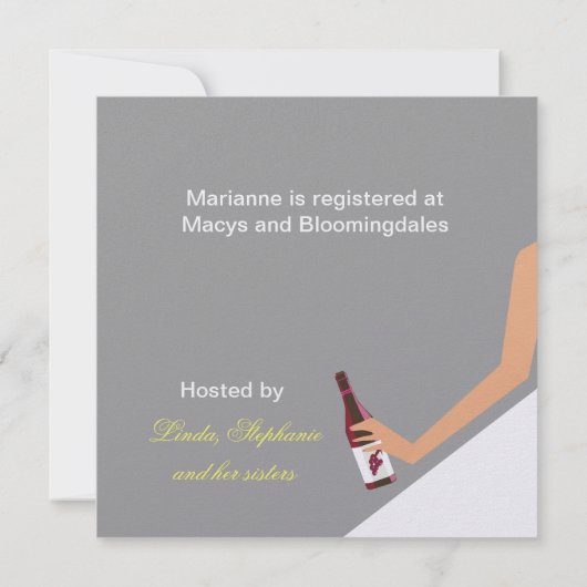 Bridal Shower-uitnodiging Kaart (Achterkant)