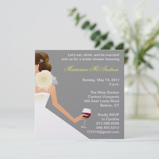 Bridal Shower-uitnodiging Kaart (Staand voorkant)