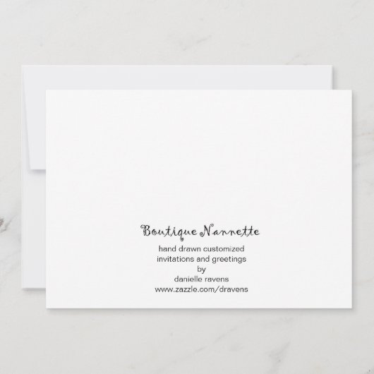 Bridal Shower-uitnodiging Kaart (Achterkant)