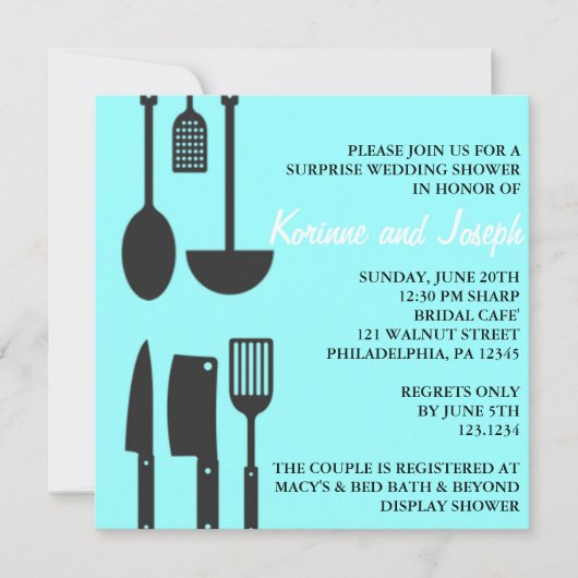 Bridal Shower-uitnodiging Kaart (Voorkant)