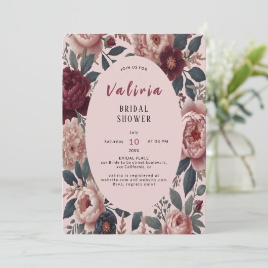 Bridal Shower-uitnodiging Kaart (Staand voorkant)