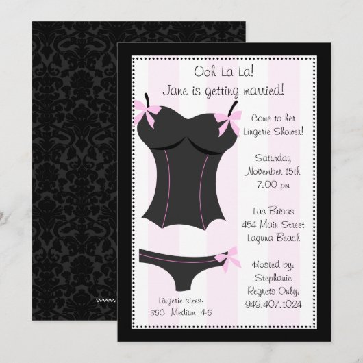 Bridal Shower-uitnodiging Kaart (Voorkant / Achterkant)