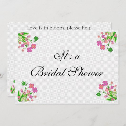 Bridal Shower-uitnodiging Kaart (Voorkant / Achterkant)