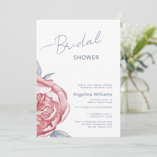 Bridal Shower-uitnodiging Kaart (Staand voorkant)