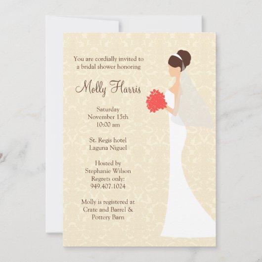 Bridal Shower-uitnodiging Kaart (Voorkant)