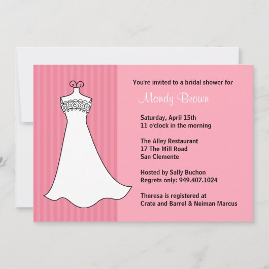 Bridal Shower-uitnodiging Kaart (Voorkant)