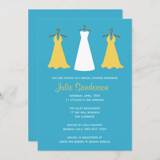 Bridal Shower-uitnodiging Kaart (Voorkant / Achterkant)