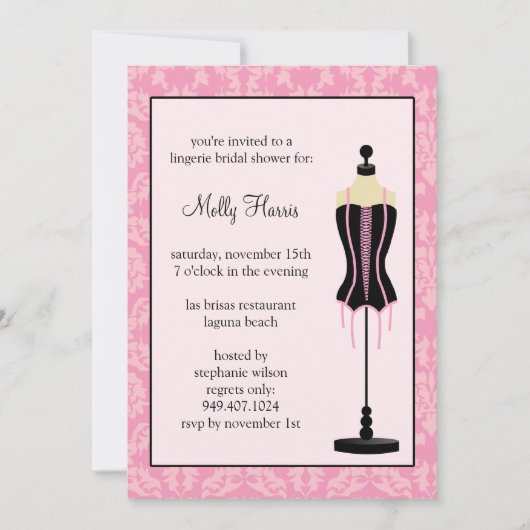 Bridal Shower-uitnodiging Kaart (Voorkant)