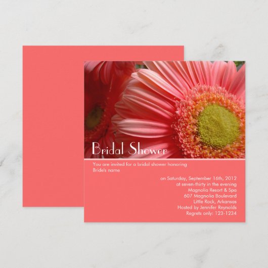 Bridal Shower-uitnodiging Kaart (Voorkant / Achterkant)