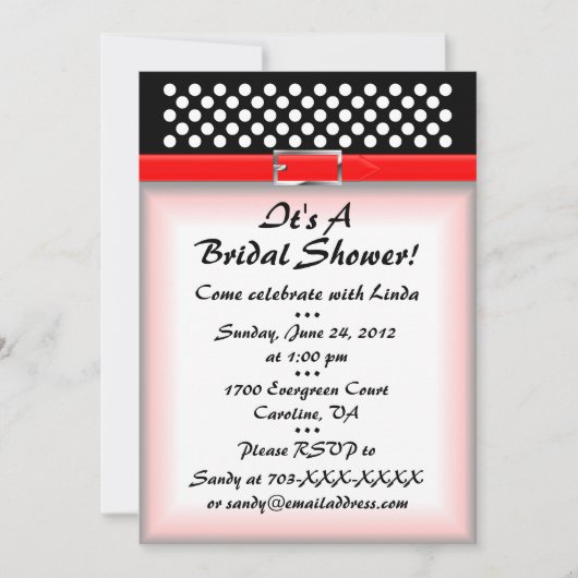 Bridal Shower-uitnodiging Kaart (Voorkant)