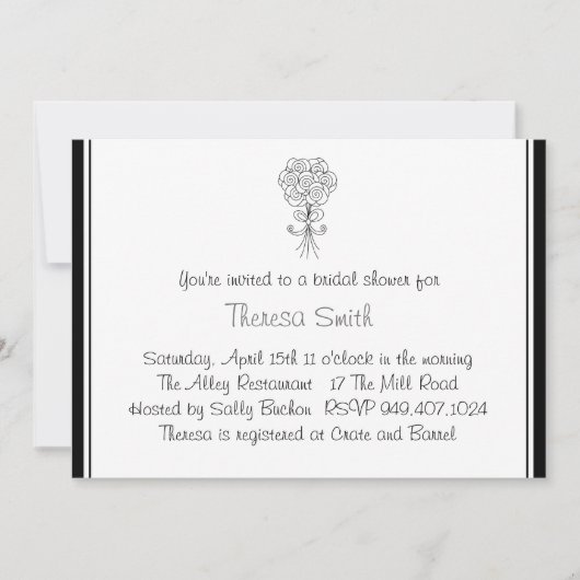 Bridal Shower-uitnodiging Kaart (Voorkant)