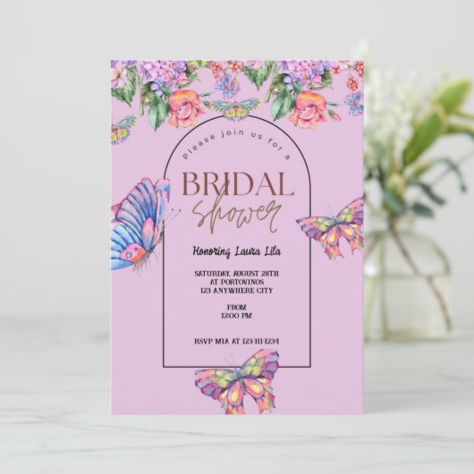 Bridal Shower-uitnodiging Kaart (Staand voorkant)