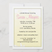 Bridal Shower-uitnodiging Kaart (Achterkant)