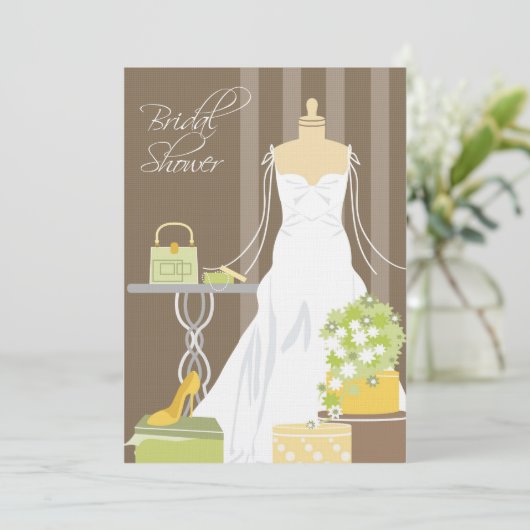 Bridal Shower-uitnodiging Kaart (Staand voorkant)