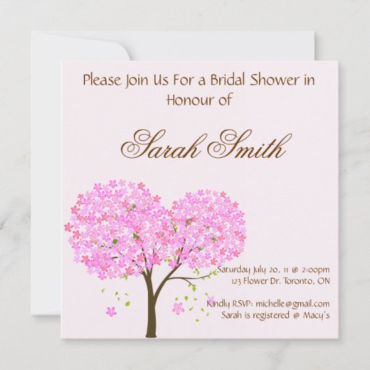 Bridal Shower-uitnodiging Kaart (Voorkant)
