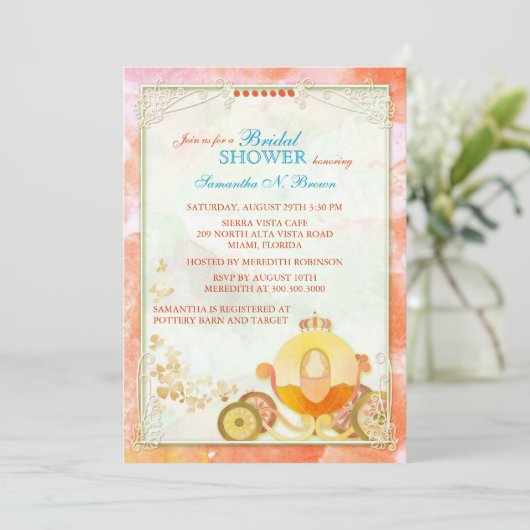 Bridal Shower-uitnodiging Kaart (Staand voorkant)