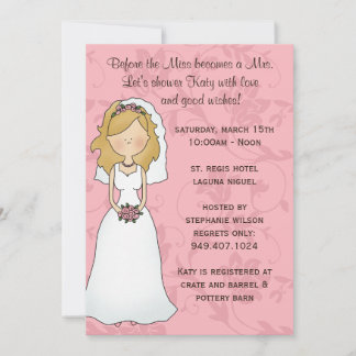 Bridal Shower-uitnodiging Kaart
