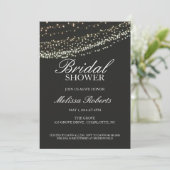 Bridal Shower-uitnodiging | Lit Night Kaart (Staand voorkant)