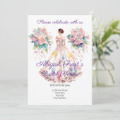 Bridal Shower-uitnodiging met bewerkbare tekst Kaart (Staand voorkant)