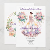 Bridal Shower-uitnodiging met bewerkbare tekst Kaart (Voorkant / Achterkant)