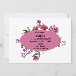 Bridal Shower-uitnodiging met bewerkbare tekst Kaart