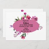 Bridal Shower-uitnodiging met bewerkbare tekst Kaart (Voorkant / Achterkant)