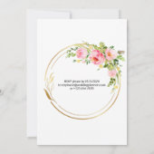 Bridal Shower-uitnodiging met bewerkbare tekst Kaart (Achterkant)