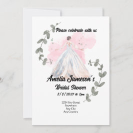 Bridal Shower-uitnodiging met bewerkbare tekst Kaart