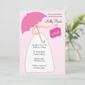 Bridal Shower-uitnodiging met bijbehorende envelop Kaart (Staand voorkant)