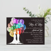 Bridal Shower Uitnodiging Mrs. & Mrs. (Staand voorkant)