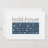 Bridal Shower-uitnodiging  | Peacock Blue Kaart (Voorkant)