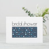 Bridal Shower-uitnodiging  | Peacock Blue Kaart (Staand voorkant)