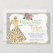 Bridal Shower-uitnodiging | Retro Houseechtgenote Kaart (Voorkant)