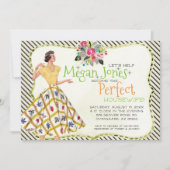 Bridal Shower-uitnodiging | Retro Houseechtgenote Kaart (Voorkant)