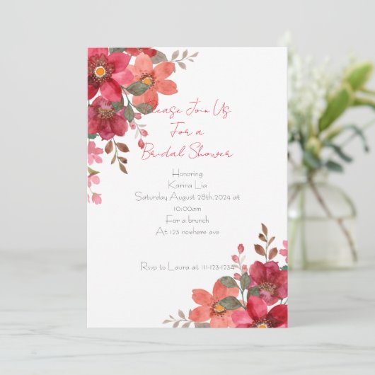 Bridal Shower-uitnodiging Save The Date (Staand voorkant)