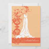 Bridal Shower-uitnodiging  | Sinaasappel Kaart (Voorkant)