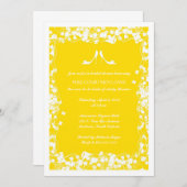 Bridal Shower-uitnodiging voor Bright Gele Hoogten Kaart (Voorkant / Achterkant)