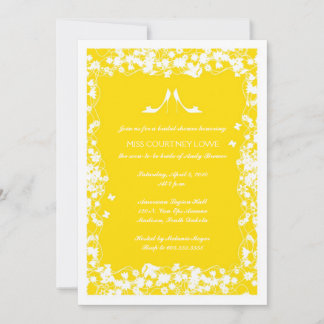 Bridal Shower-uitnodiging voor Bright Gele Hoogten Kaart