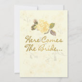 Bridal Shower-uitnodiging voor Bright Red & Ivoork Kaart (Achterkant)