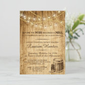 Bridal Shower-uitnodiging voor een landbruiloft Kaart (Staand voorkant)